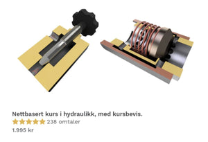 Hydraulikk kurs på nett, med kursbevis.